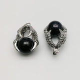 16mm Sand Round Ball Dragon Claw Wrap Pendants - Set of 12