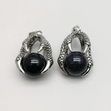 16mm Sand Round Ball Dragon Claw Wrap Pendants - Set of 12