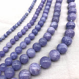 Natural Stone Beads Amethysts Purple Crystal Round Loose Beads Bracelet