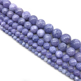 Natural Stone Beads Amethysts Purple Crystal Round Loose Beads Bracelet