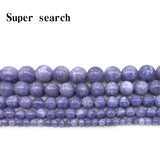 Natural Stone Beads Amethysts Purple Crystal Round Loose Beads Bracelet