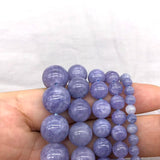 Natural Stone Beads Amethysts Purple Crystal Round Loose Beads Bracelet
