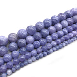 Natural Stone Beads Amethysts Purple Crystal Round Loose Beads Bracelet