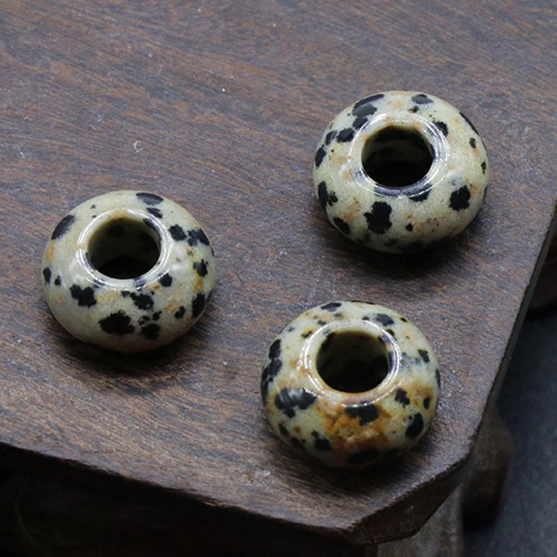 Natural Stone Abacus Shape Loose Bead for DIY Jewelry 7x14mm