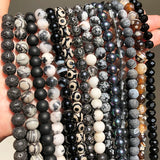 Natural Stone Agates Hematite Cat Eye Crystals Jaspers Jades Beads