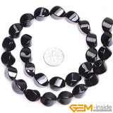 Natural Stone Agates Twist Bead 15 Inch Strand for Bracelet