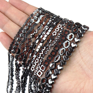 Hematite Loose Beads Moon Heart Shape Gallstone Bead Jewelry Making