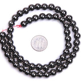 Natural Stone Hematite Round Beads 15 Inch Strand 6mm 8mm 10mm 12mm