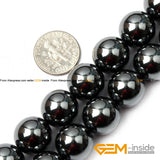 Natural Stone Hematite Round Beads 15 Inch Strand 6mm 8mm 10mm 12mm