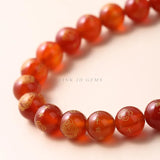 Natural Stone Red Agate Chinese Zodiac Guardian Buddha Beads