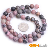 Rhodonite Frosted Round Faceted Beads 15 inch Strand DIY Loose Beads 6mm 8mm