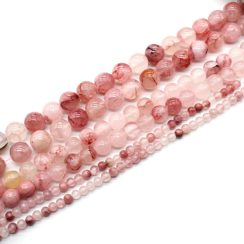 Natural Stone Blood Red Persian Jade Beads 4-12mm Round Spacer Beads