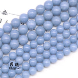 Natural Stone Angelite Anhydrite Celestite Beads 6 8 10mm Pick Size