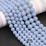 Natural Stone Angelite Anhydrite Celestite Beads 6 8 10mm Pick Size