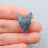 Apatite Crystal Wolf Head Pendant Bead 22x16x8mm 3g