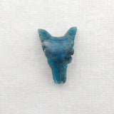 Apatite Crystal Animal Wolf Head Pendant Bead DIY Jewelry 22x14x8mm