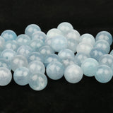 Aquamarines Round Loose DIY Beads for Jewelry Making Christmas Gift