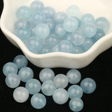 Aquamarines Round Loose DIY Beads for Jewelry Making Christmas Gift