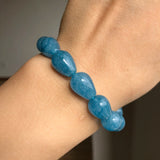 Chalcedony Jades Beads Water Drop Shape Spacer Beads for Jewelry Making
