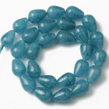 Chalcedony Jades Beads Water Drop Shape Spacer Beads for Jewelry Making