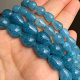 Chalcedony Jades Beads Water Drop Shape Spacer Beads for Jewelry Making