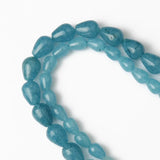 Chalcedony Jades Beads Water Drop Shape Spacer Beads for Jewelry Making