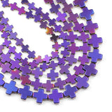 Natural Stone Cross Hematite Spacer 6/8/10mm Loose Beads