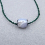 Stone Lace Agate & Hematite Pendant Necklace 23x20mm