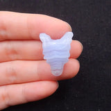 Natural Stone Lace Agate Wolf Head Pendant Birthday