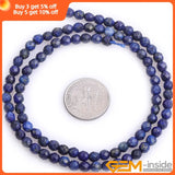 Natural Stone Lapis Lazuli Bead Faceted Round Beads For Jewelry Making