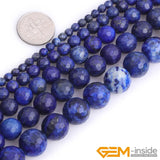 Natural Stone Lapis Lazuli Bead Faceted Round Beads For Jewelry Making