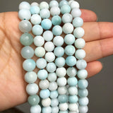 Larimar Natural Stone Beads 6 8 10mm Round DIY Jewelry Making 15''