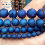 Druzy Agates Beads Round 6-12MM for Jewelry Making