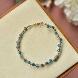 Tanzanite Faceted Bead 14K Filled Bracelet Boho Jewelry
