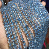 Natural Stone Topazs Quartz Beads Square Shape Faceted Loose Beads