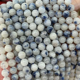 Dumortierite in Quartz Dumoyite Round Beads 6-8mm