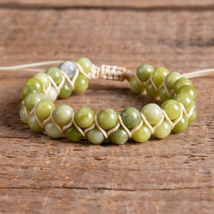 Natural Stone Boho Friendship Beads Bracelet String Bangle