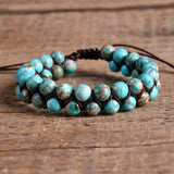 Natural Stone Boho Friendship Beads Bracelet String Bangle