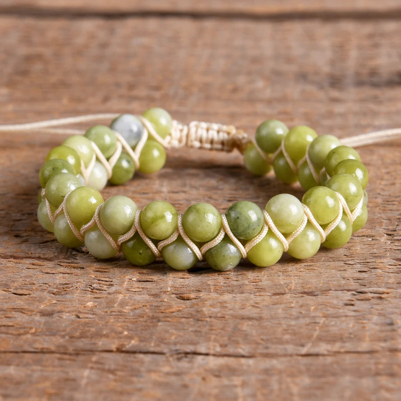 Natural Stone Boho Friendship Beads Bracelet String Bangle