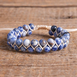 Natural Stone Boho Friendship Beads Bracelet String Bangle