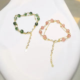 Natural Stone Bracelet 925 High Jewelry Strawberry K Accessories Y2K