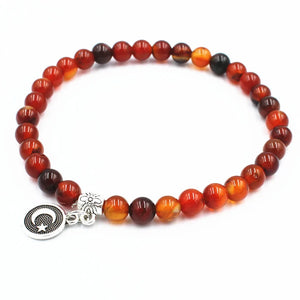 Agate Crystal Tiger Eyes Stone Beads Bracelet Round Yoga Stone Bracelets