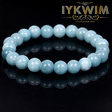 Aquamarine Beads Stone Bracelet for Health Protection