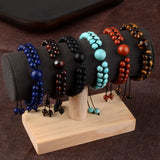 Agate Tiger Eyes Braided Bracelet for Men Women