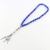 Natural Stone Agate Beads Islamic Tasbih Bracelet with Tassel Pendant