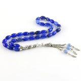 Natural Stone Agate Beads Islamic Tasbih Bracelet with Tassel Pendant