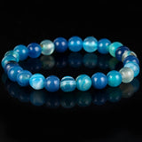 Striped Agates Beads Bracelet Natural Stone Jewelry Men Women 6 8mm