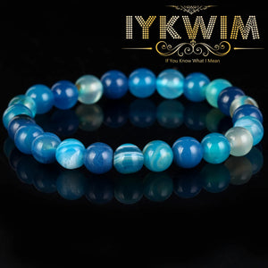 Striped Agates Beads Bracelet Natural Stone Jewelry Men Women 6 8mm