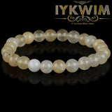 Natural Stone Bracelet Citrines Chalcedony Jades Beads Jewelry Gift