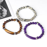 Aventurine Reiki Healing Stone Bracelet with Bar Charms